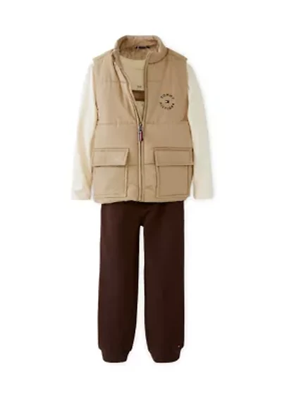 Boys 4-7 3-Piece Vest Set with Pants