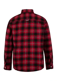 Boys 8-20 Long Sleeve Red Plaid Shirt