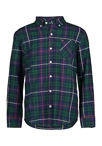 Boys 8-20 Plaid Button Down Shirt