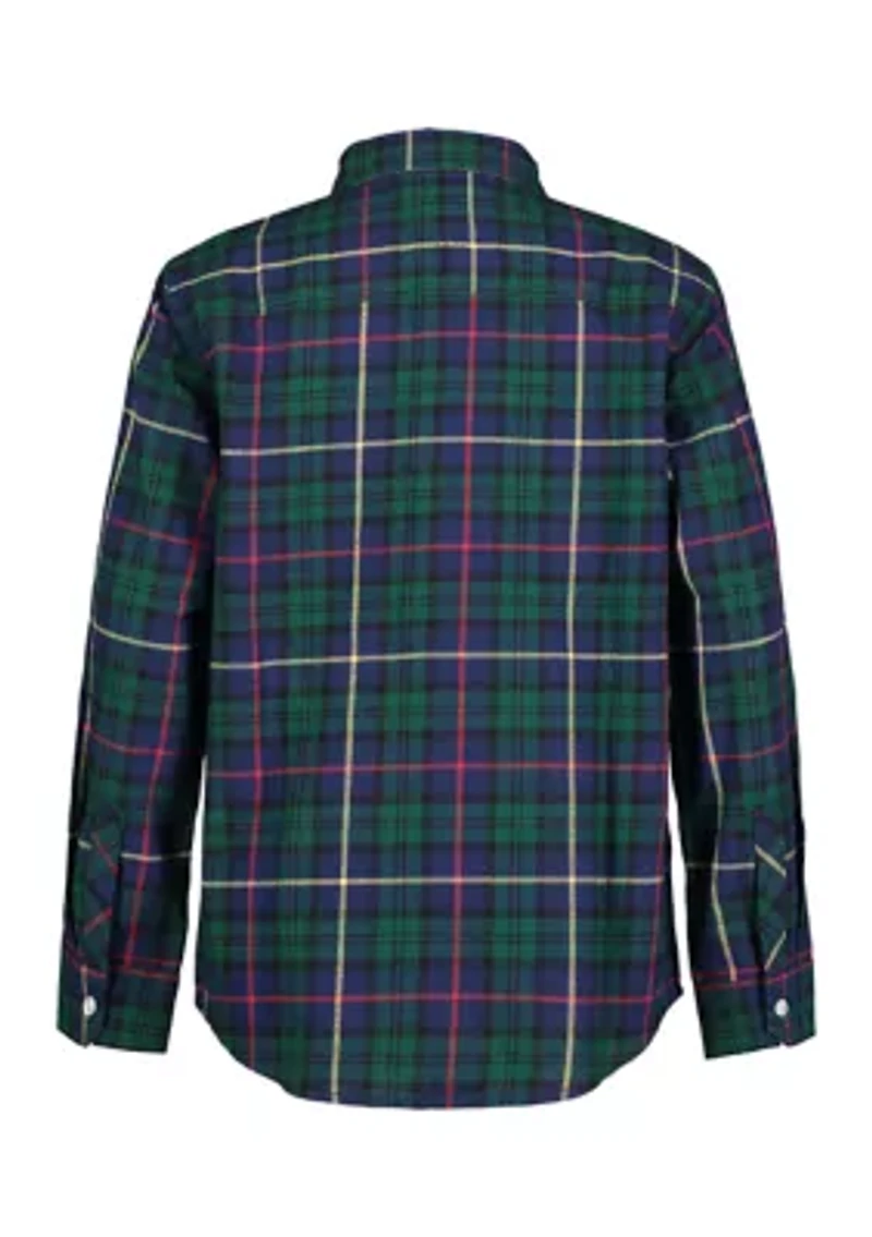 Boys 8-20 Plaid Button Down Shirt