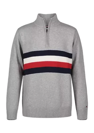 Boys 8-20 Signature Stripe 1/4 Zip Sweater