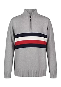 Boys 8-20 Signature Stripe 1/4 Zip Sweater