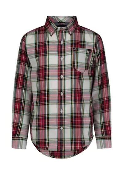 Boys 8-20 Picture Perfect Tartan Plaid Printed Shirt