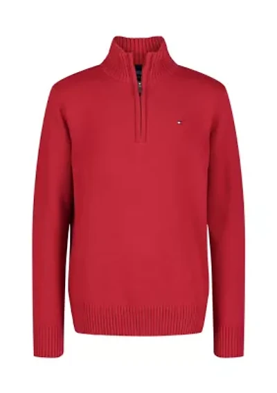 Boys 4-7 Solid 1/4 Zip Sweater