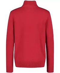 Boys 8-20 1/4 Zip Solid Sweater Knit Pullover