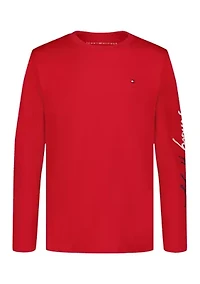 Boys 8-20 Long Script Sleeve T-Shirt