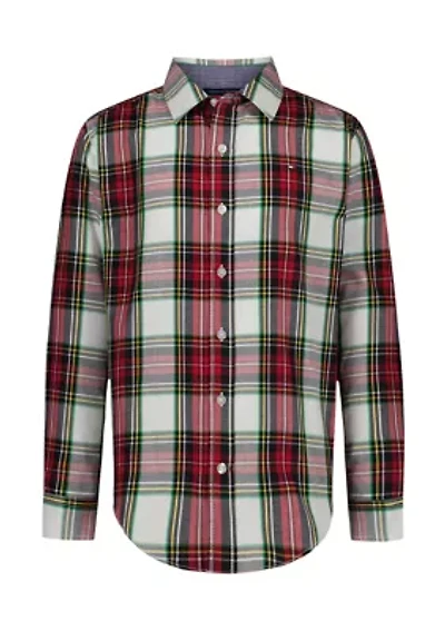 Boys 8-20 Long Sleeve Festive Holiday Shirt