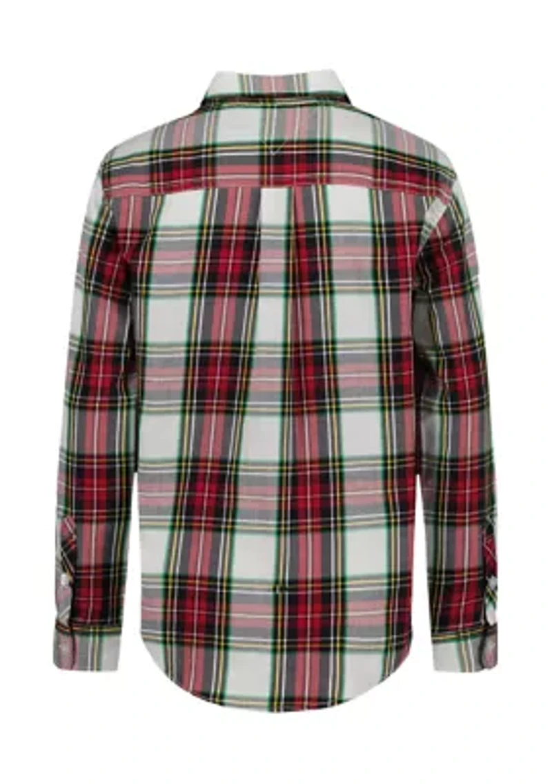 Boys 8-20 Long Sleeve Festive Holiday Shirt