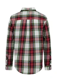 Boys 8-20 Long Sleeve Festive Holiday Shirt