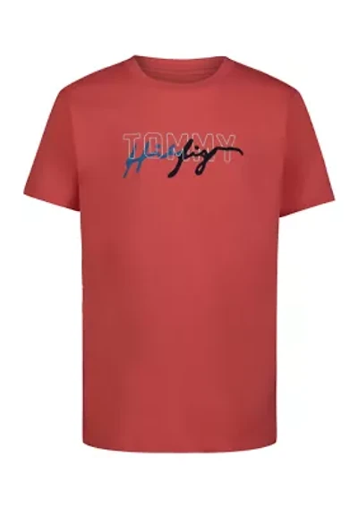 Boys 4-7 Short Sleeve Signature Tangle Script Logo Graphic T-Shirt