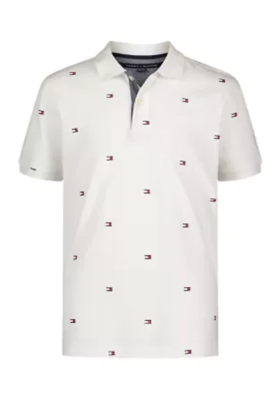 Boys 8-20 Flag Printed Polo Shirt