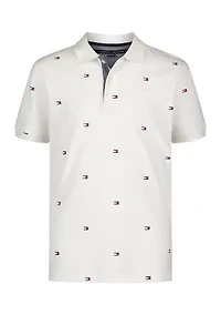 Boys 8-20 Flag Printed Polo Shirt