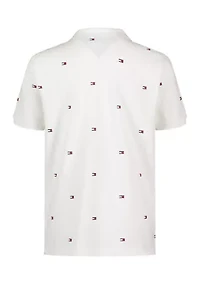 Boys 8-20 Flag Printed Polo Shirt