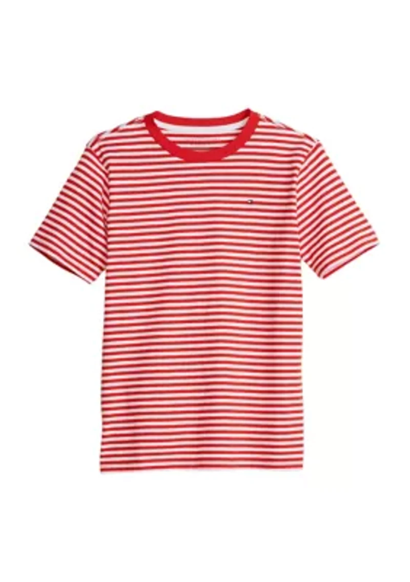 Boys 8-20 Short Sleeve Striped Cotton T-Shirt