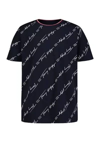 Boys 4-7 Script Ringer Printed T-Shirt
