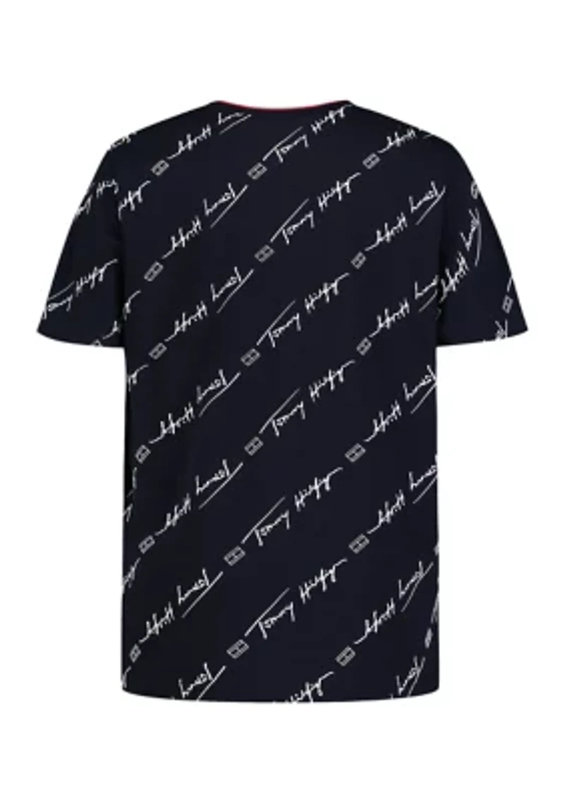 Boys 4-7 Script Ringer Printed T-Shirt