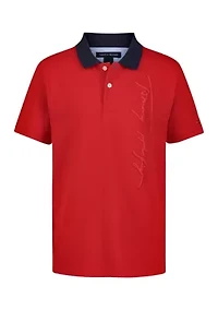 Boys 8-20 Script Logo Polo Shirt