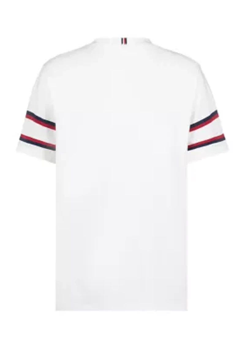 Boys 8-20 Wide Stripe Sleeve Graphic T-Shirt