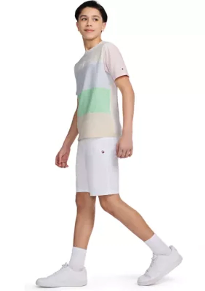 Boys 8-20 Horizontal Pieced Stripe T-Shirt