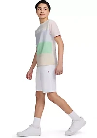 Boys 8-20 Horizontal Pieced Stripe T-Shirt