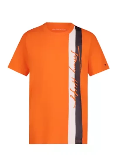 Boys 8-20 Short Sleeve Knock Out Script T-Shirt