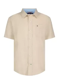Boys 8-20 Tommy Textured Button Down Shirt