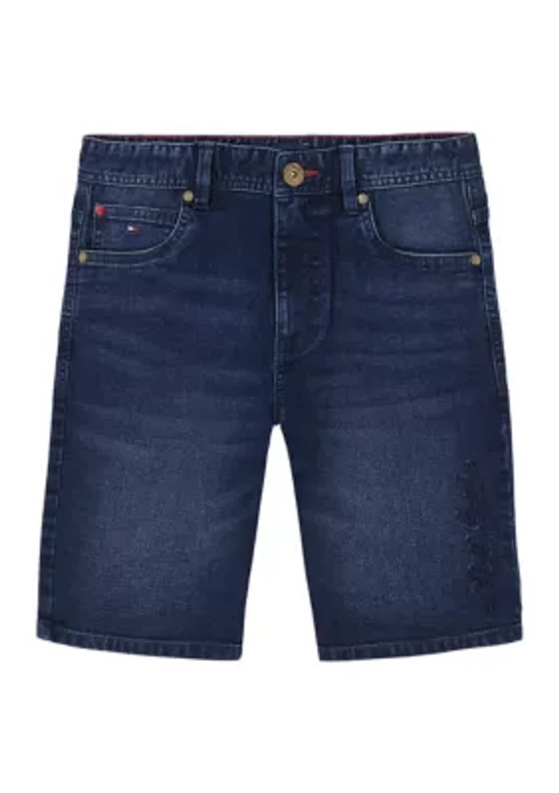 Boys 8-20 Logo Denim Shorts