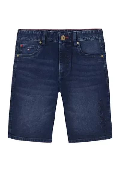 Boys 8-20 Logo Denim Shorts