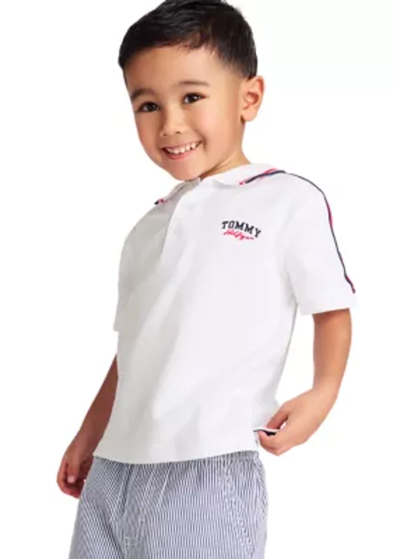 Boys 4-7 Polo Shirt and Stripe Shorts Set