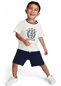 Boys 4-7 2 Piece Logo T-Shirt and Shorts Set