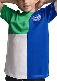 Boys 8-20 Tri Block Short Sleeve Shirt