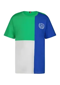 Boys 8-20 Tri Block Short Sleeve Shirt