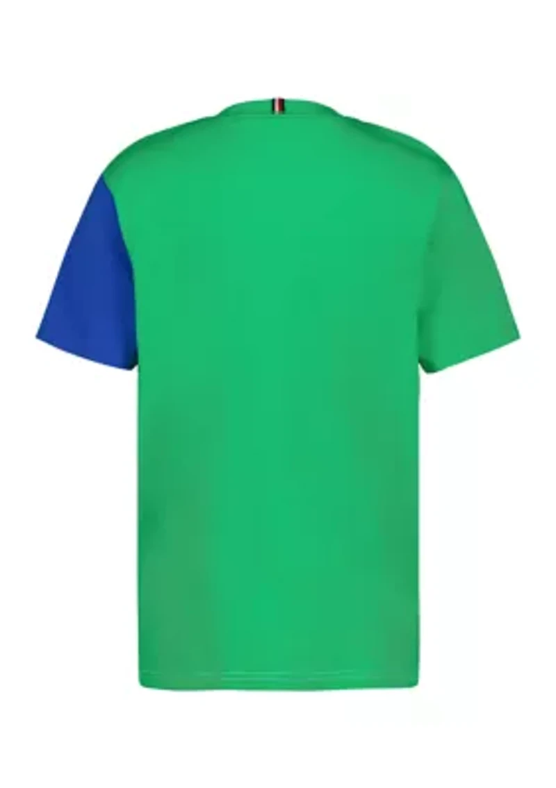 Boys 8-20 Tri Block Short Sleeve Shirt