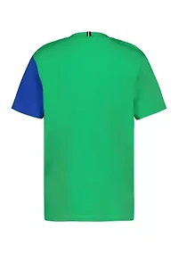 Boys 8-20 Tri Block Short Sleeve Shirt