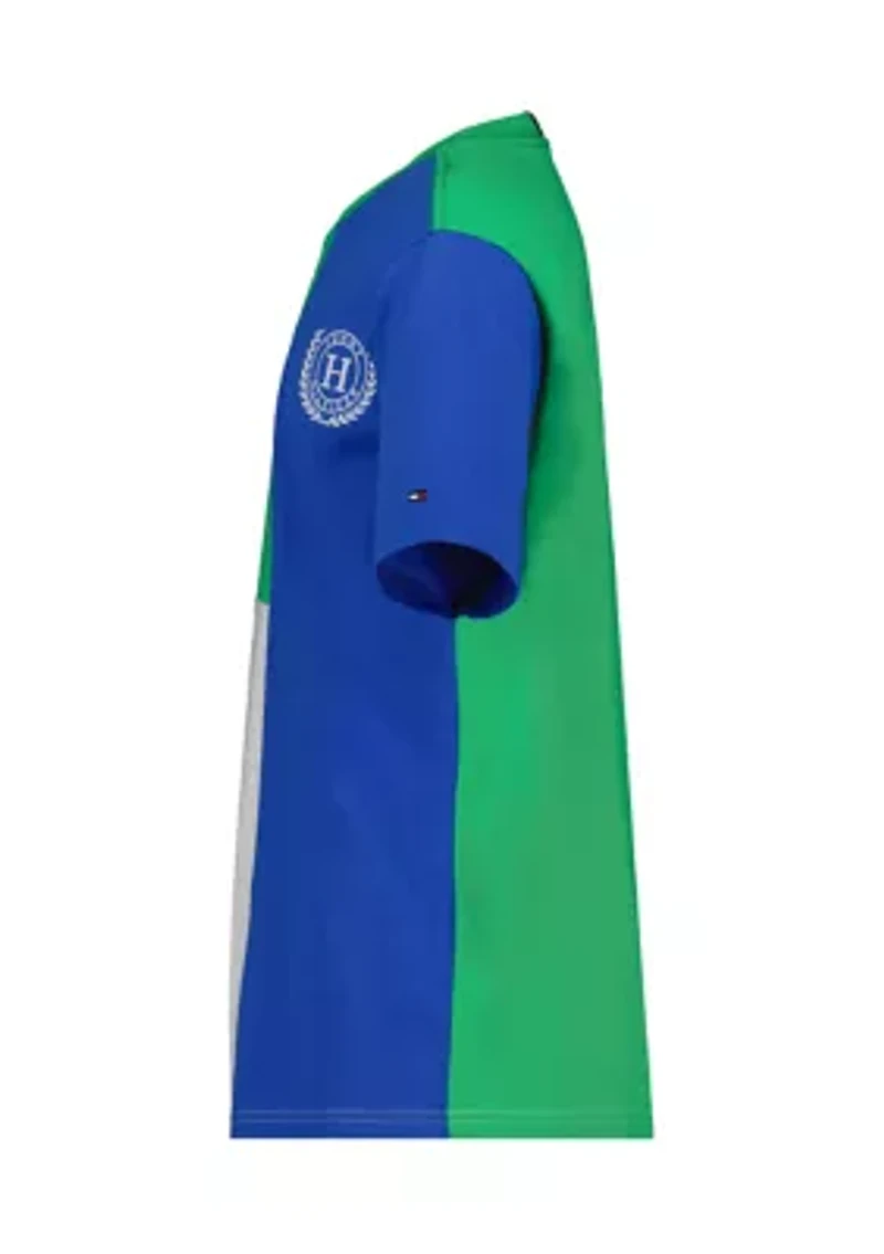 Boys 8-20 Tri Block Short Sleeve Shirt