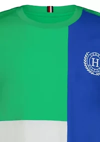 Boys 8-20 Tri Block Short Sleeve Shirt