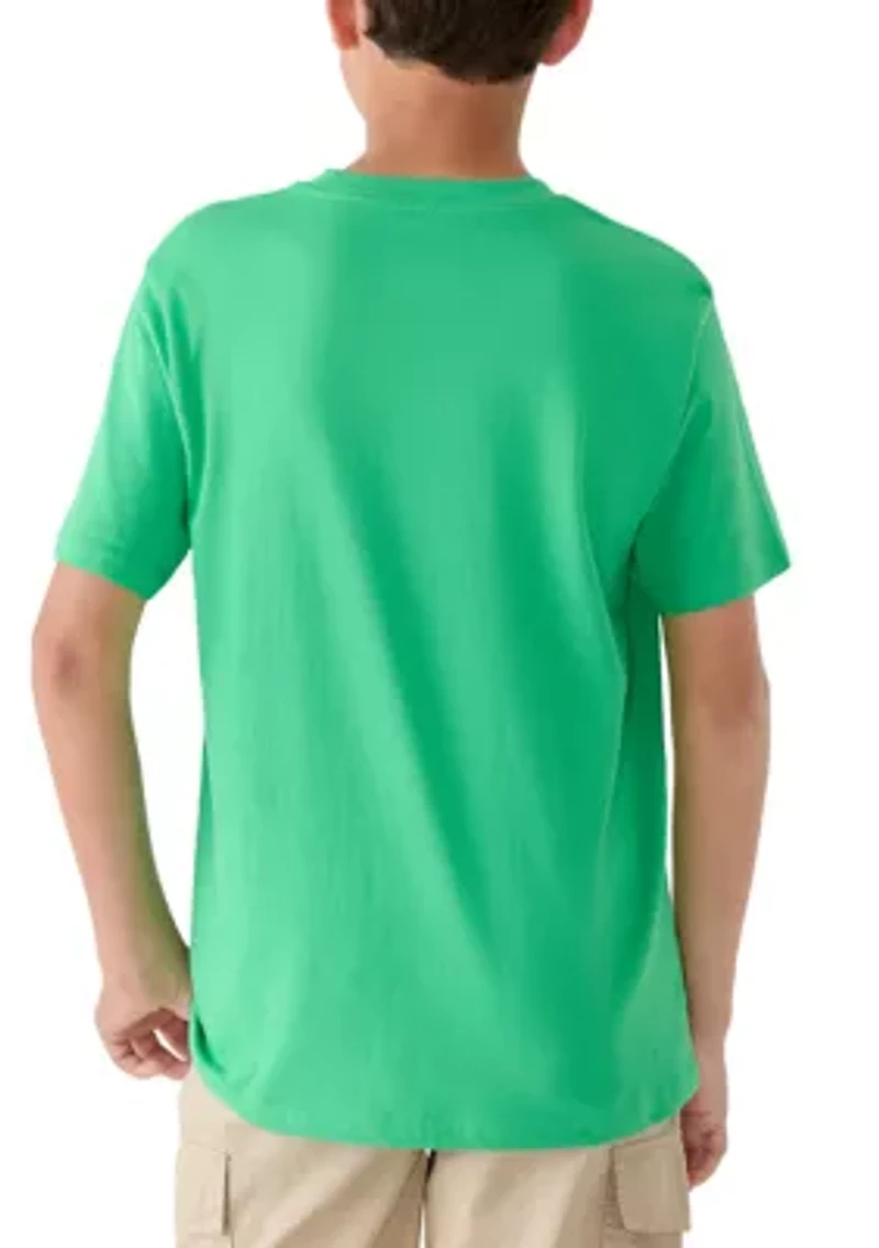 Boys 8-20 Script Short Sleeve Shirt