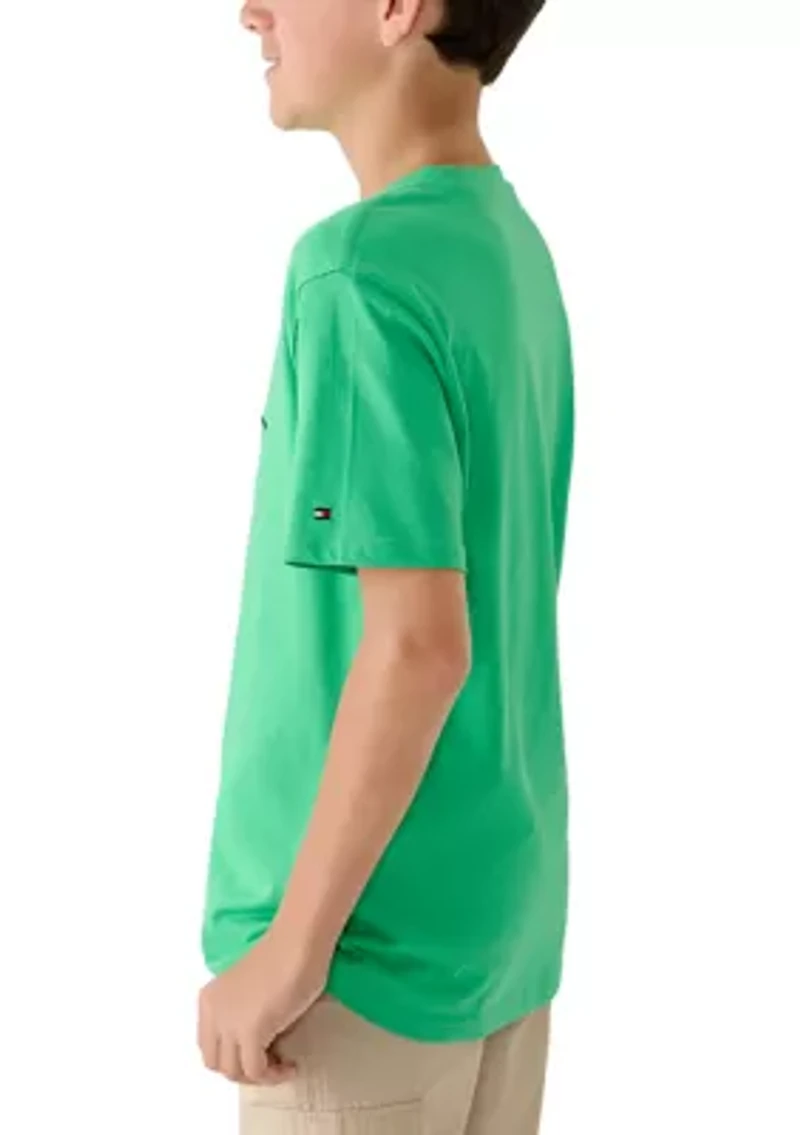 Boys 8-20 Script Short Sleeve Shirt