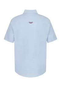 Boys 8-20 Texture Woven Button Down Shirt