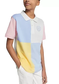 Boys 8-20 Quad Polo Shirt