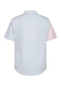 Boys 8-20 Soft Block Button Down Shirt