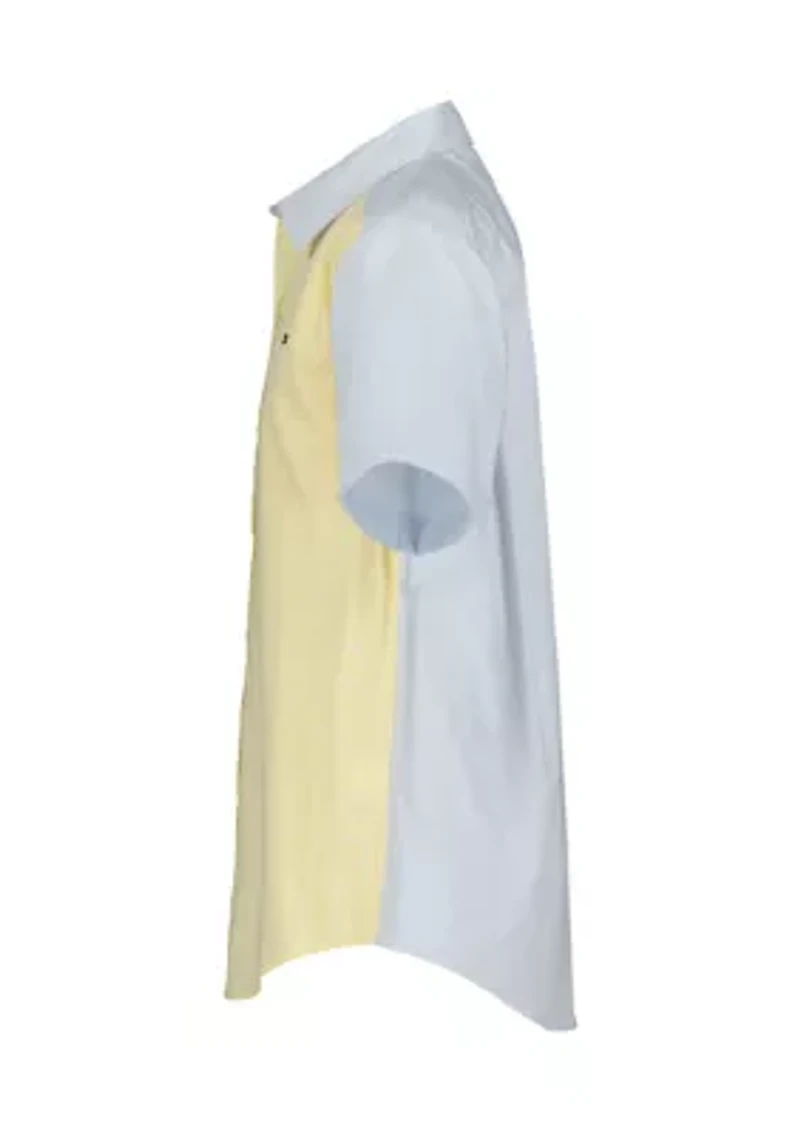 Boys 8-20 Soft Block Button Down Shirt