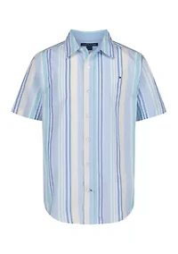 Boys 8-20 Multi-Variegated Striped Woven Shirt