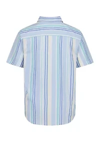 Boys 8-20 Multi-Variegated Striped Woven Shirt
