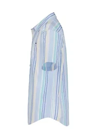 Boys 8-20 Multi-Variegated Striped Woven Shirt