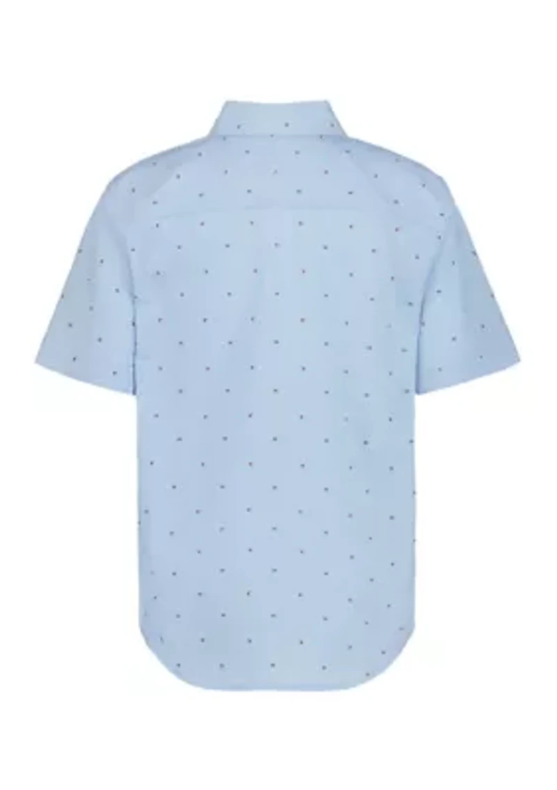 Boys 8-20 Flag Short Sleeve Woven Shirt