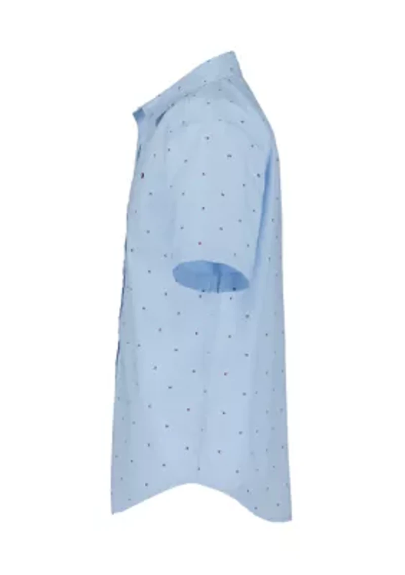 Boys 8-20 Flag Short Sleeve Woven Shirt