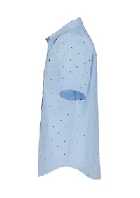 Boys 8-20 Flag Short Sleeve Woven Shirt