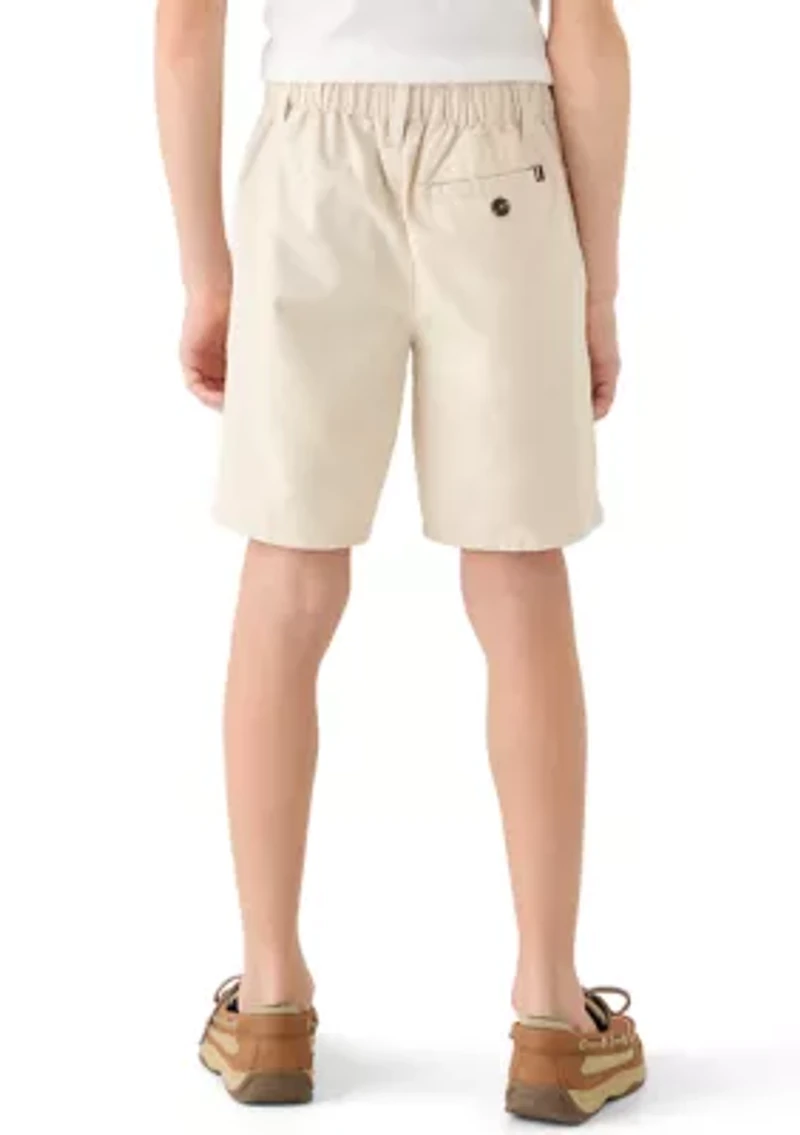 Boys 8-20 Flat Front Oxford Shorts