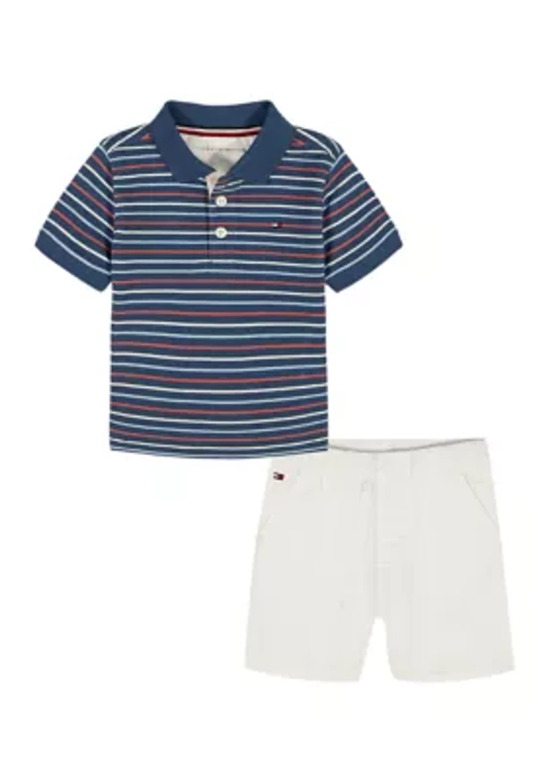 Toddler Boys Polo Shirt and Shorts Set